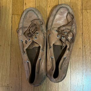 Tan leather Sperry’s, size 13